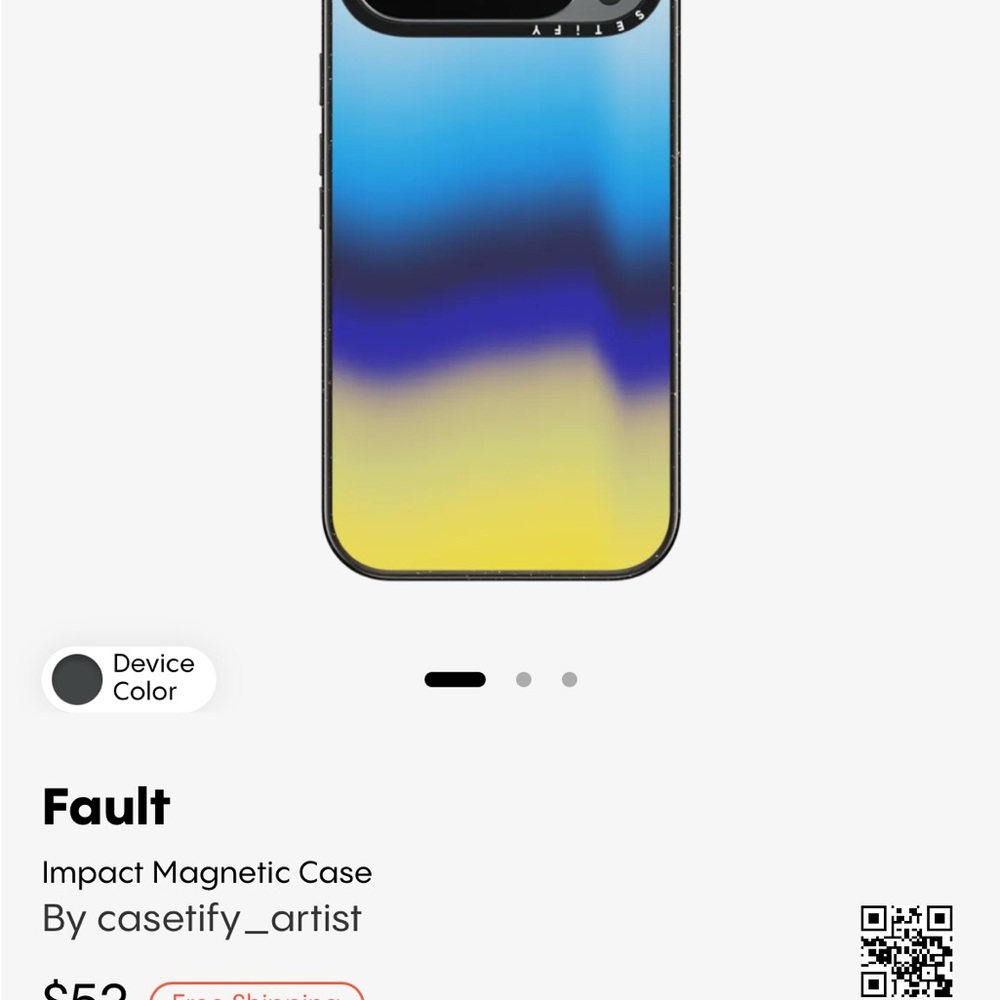 Casetify Gradient Blue and Yellow Case